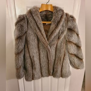 Tan Imitation Fur Jacket